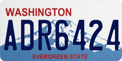 WA license plate ADR6424