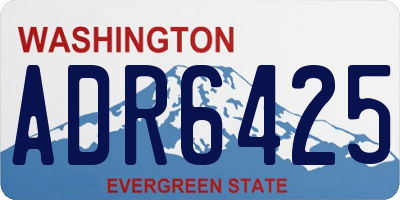WA license plate ADR6425
