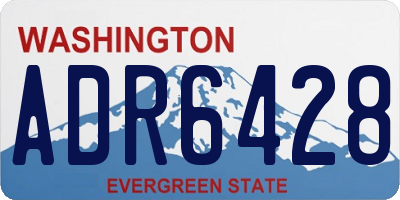 WA license plate ADR6428