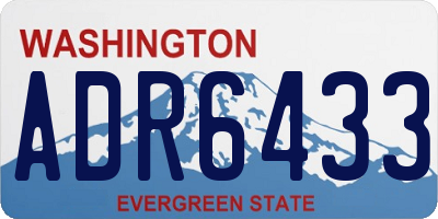 WA license plate ADR6433