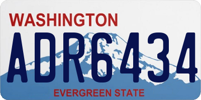 WA license plate ADR6434