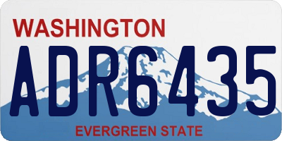 WA license plate ADR6435