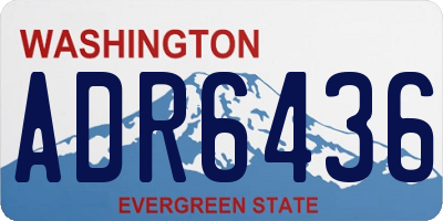 WA license plate ADR6436