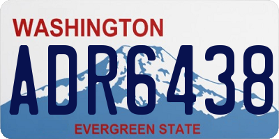 WA license plate ADR6438