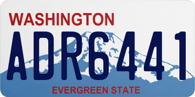 WA license plate ADR6441