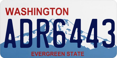 WA license plate ADR6443