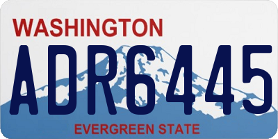 WA license plate ADR6445