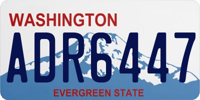 WA license plate ADR6447