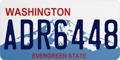 WA license plate ADR6448
