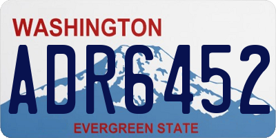 WA license plate ADR6452