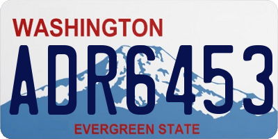 WA license plate ADR6453
