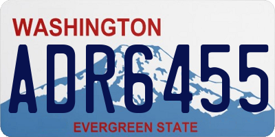 WA license plate ADR6455