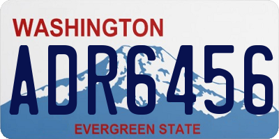 WA license plate ADR6456