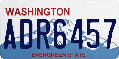 WA license plate ADR6457