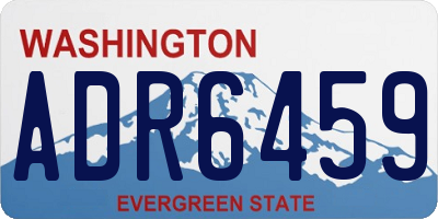 WA license plate ADR6459