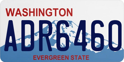 WA license plate ADR6460