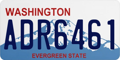 WA license plate ADR6461