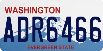 WA license plate ADR6466