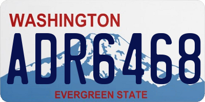 WA license plate ADR6468