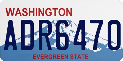 WA license plate ADR6470