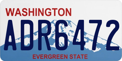WA license plate ADR6472