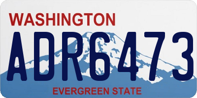 WA license plate ADR6473