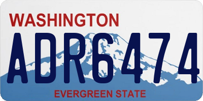 WA license plate ADR6474