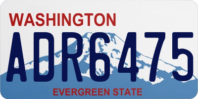 WA license plate ADR6475