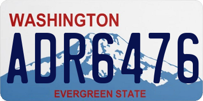 WA license plate ADR6476