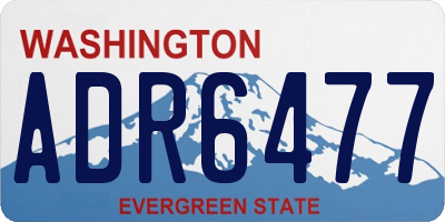WA license plate ADR6477