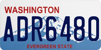 WA license plate ADR6480