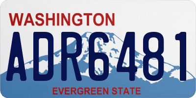 WA license plate ADR6481