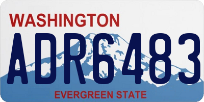 WA license plate ADR6483