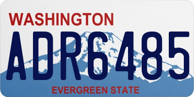 WA license plate ADR6485