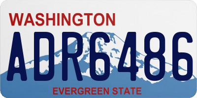 WA license plate ADR6486