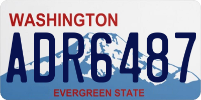 WA license plate ADR6487