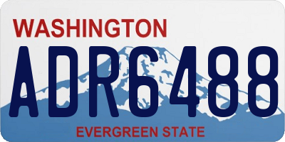 WA license plate ADR6488