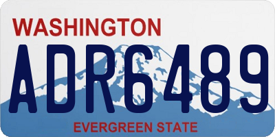 WA license plate ADR6489