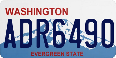 WA license plate ADR6490
