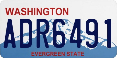 WA license plate ADR6491