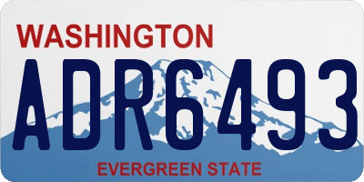 WA license plate ADR6493