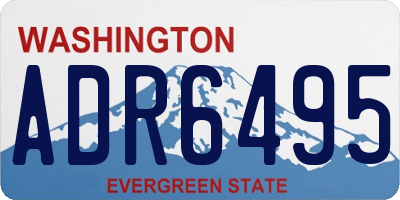 WA license plate ADR6495