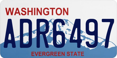 WA license plate ADR6497