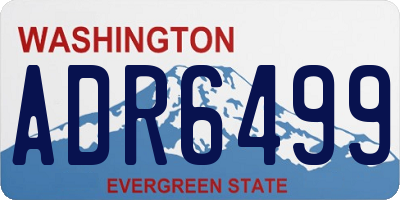 WA license plate ADR6499