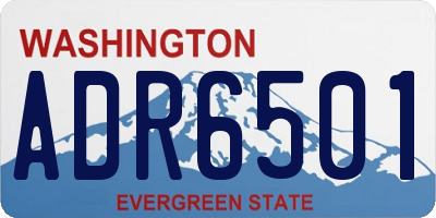 WA license plate ADR6501