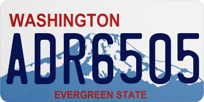 WA license plate ADR6505