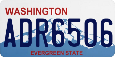 WA license plate ADR6506