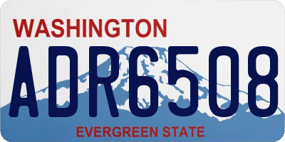WA license plate ADR6508