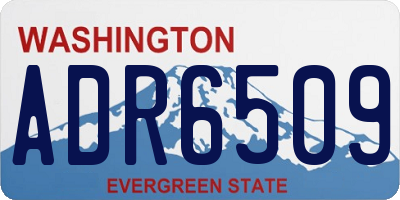 WA license plate ADR6509