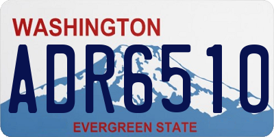WA license plate ADR6510